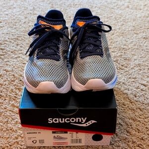 Saucony Kinvara 14 Gray/ Blue Running Shoes